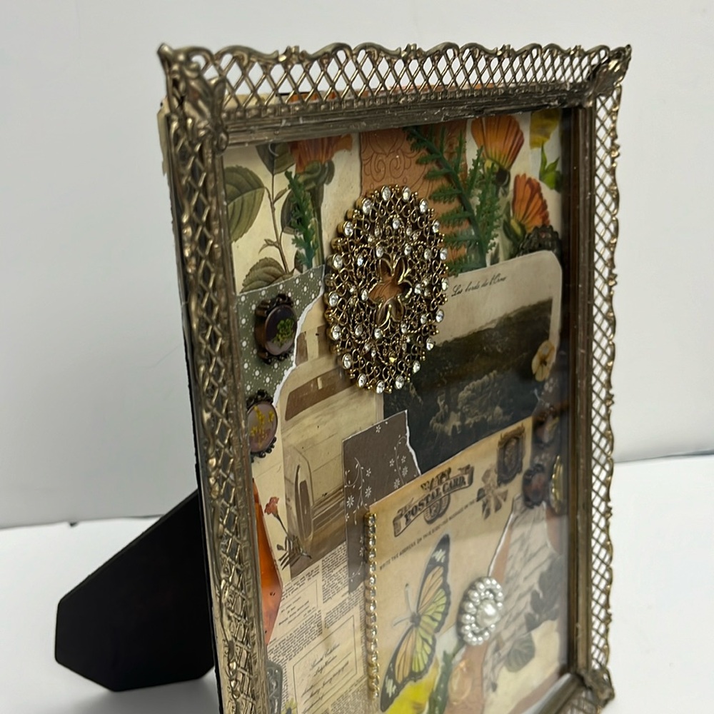 Vintage Maximalist MCM Decor Orange Floral - Picture 9 of 12